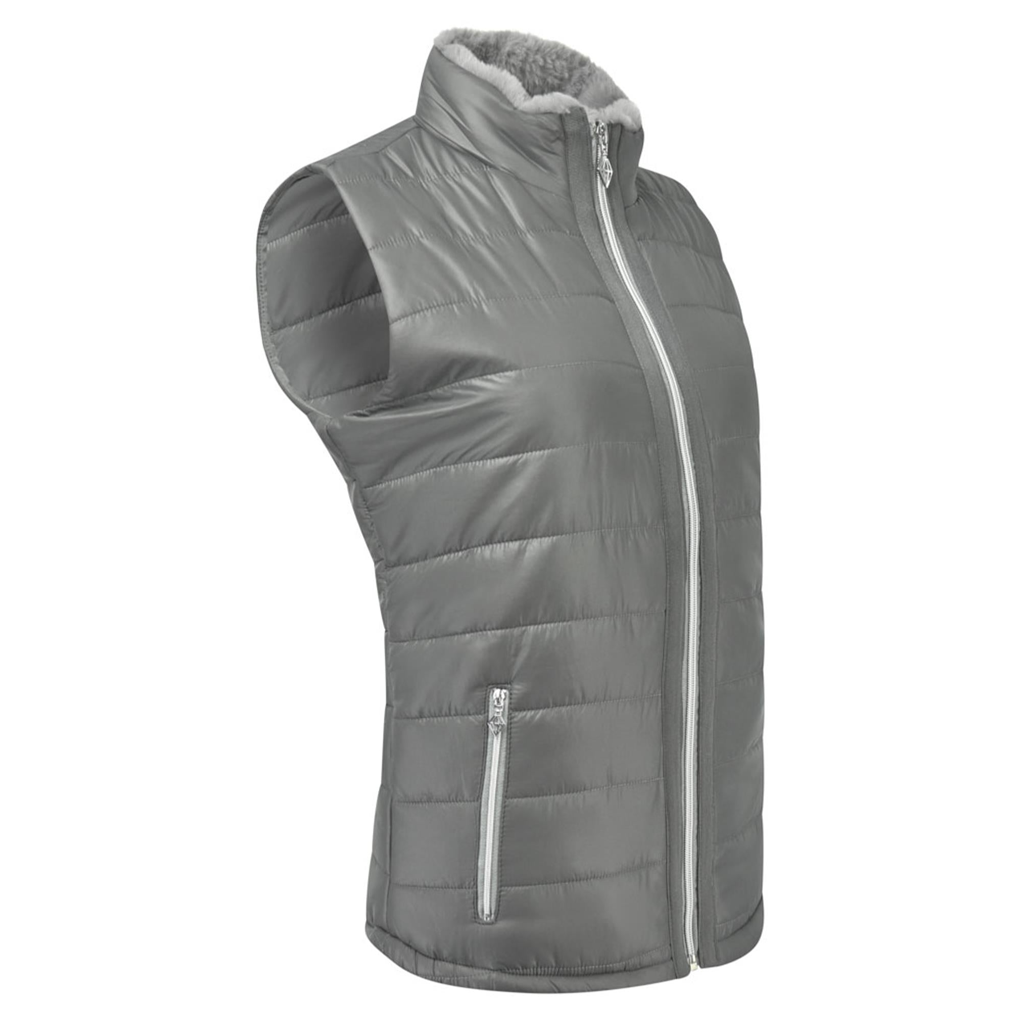 Pure Golf Hemisphere Faux Fur Ladies Golf Gilet Charcoal Grey